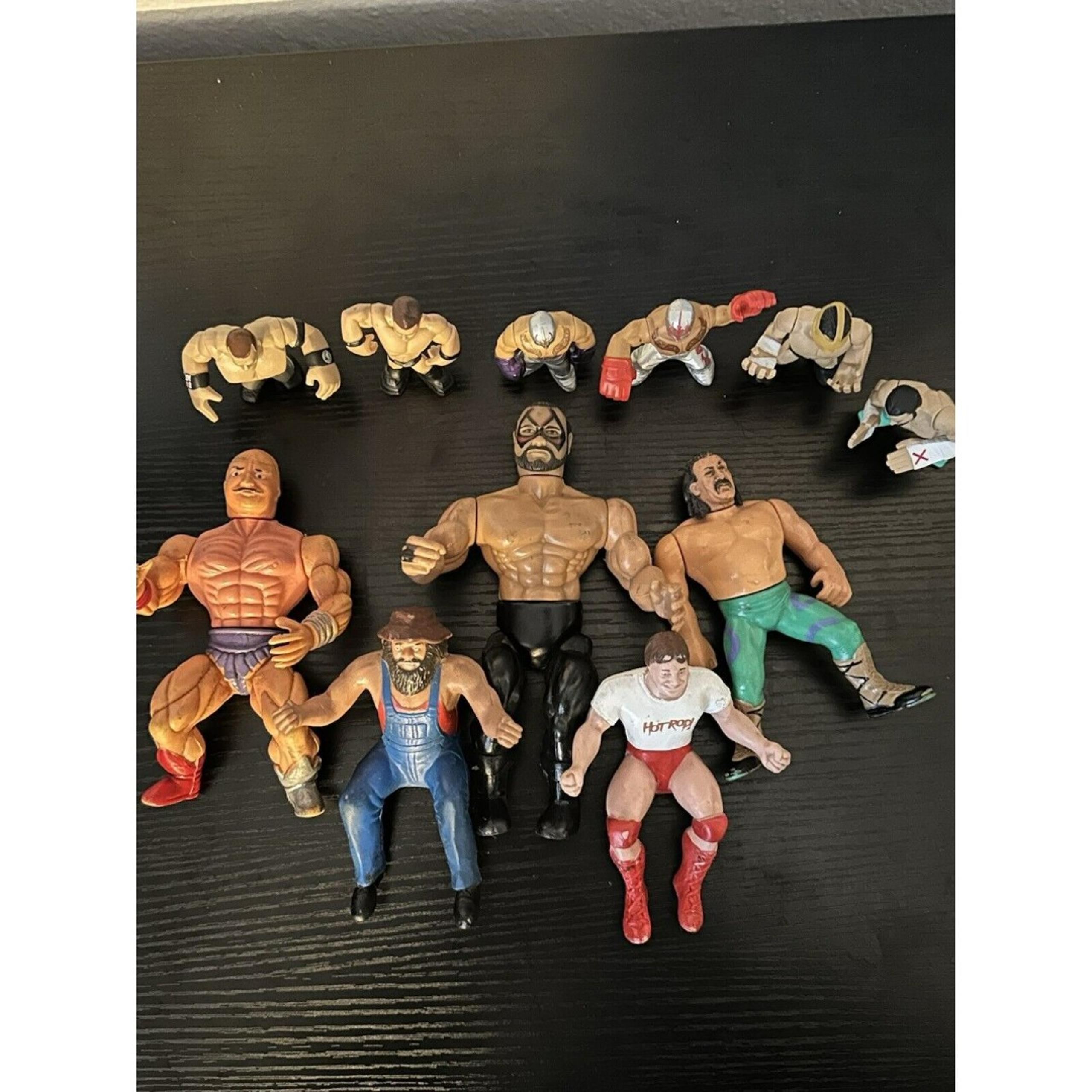 1980’s - 10 Vintage Wrestler Wwe Figure Lot Of 11 Wwf