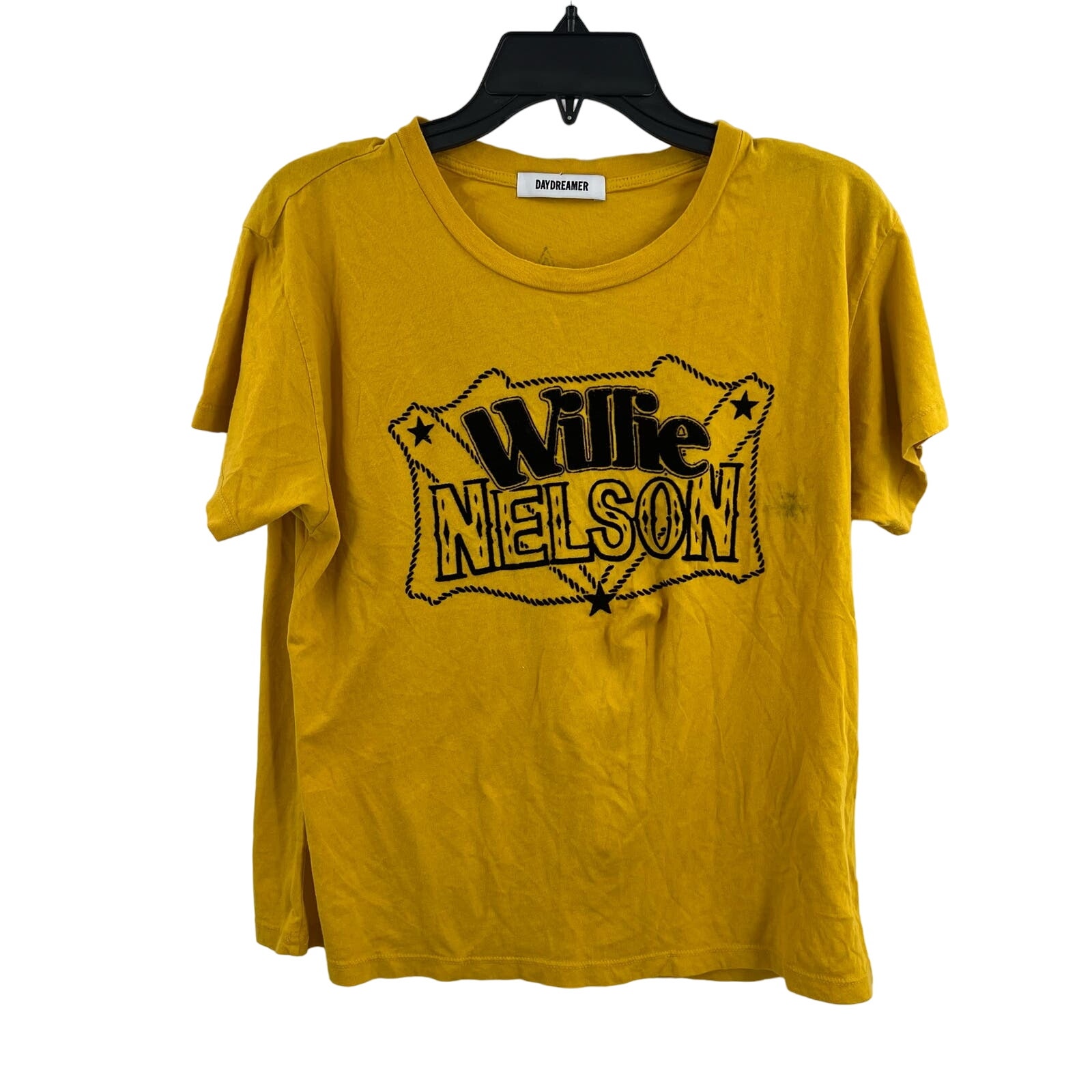 Willie Nelson Daydreamer Yellow Size Medium New w Flaw