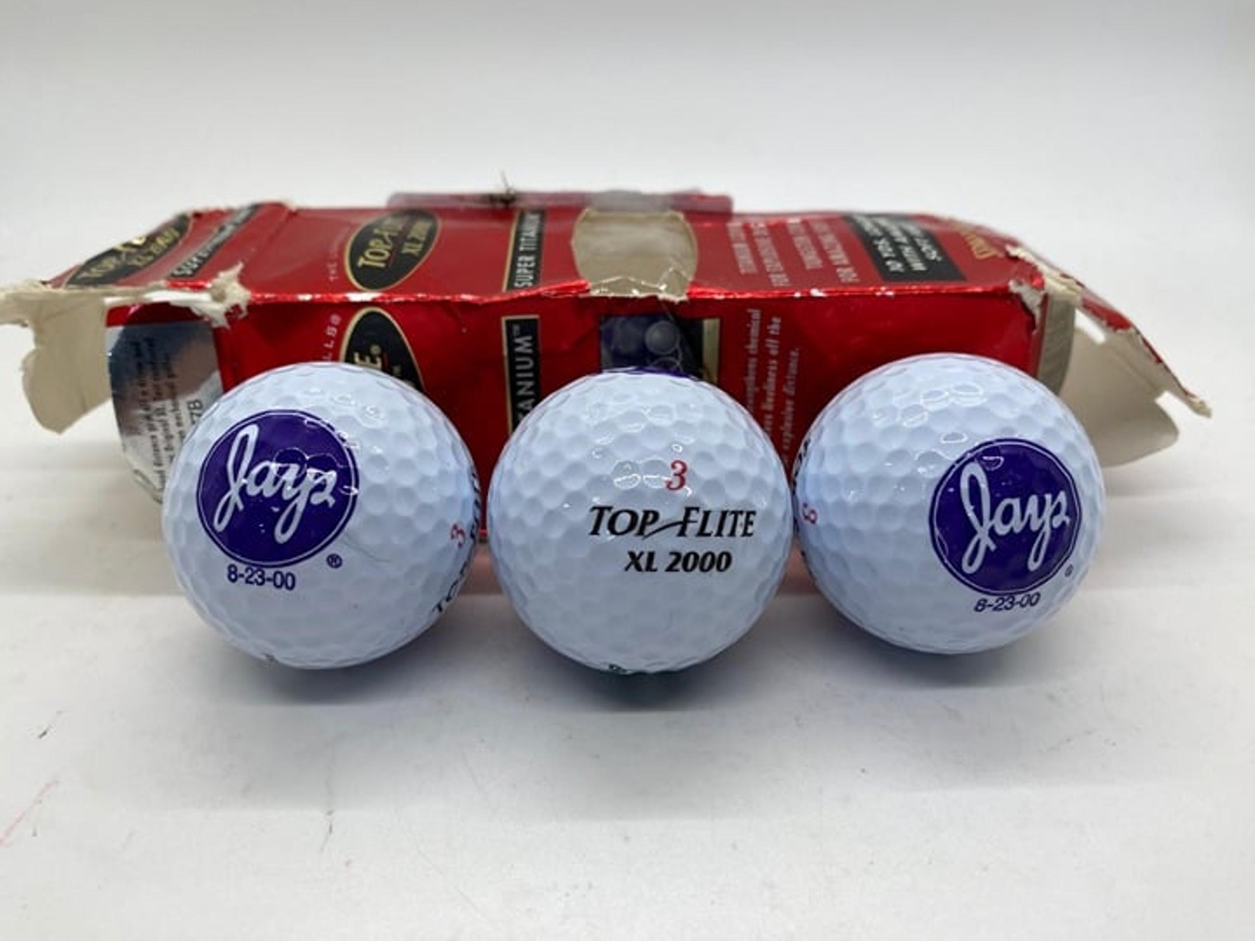 TOP FLITE XL 2000 SUPER TITANIUM DISTANCE GOLF BALLS - Box of 3 -  Brand New!