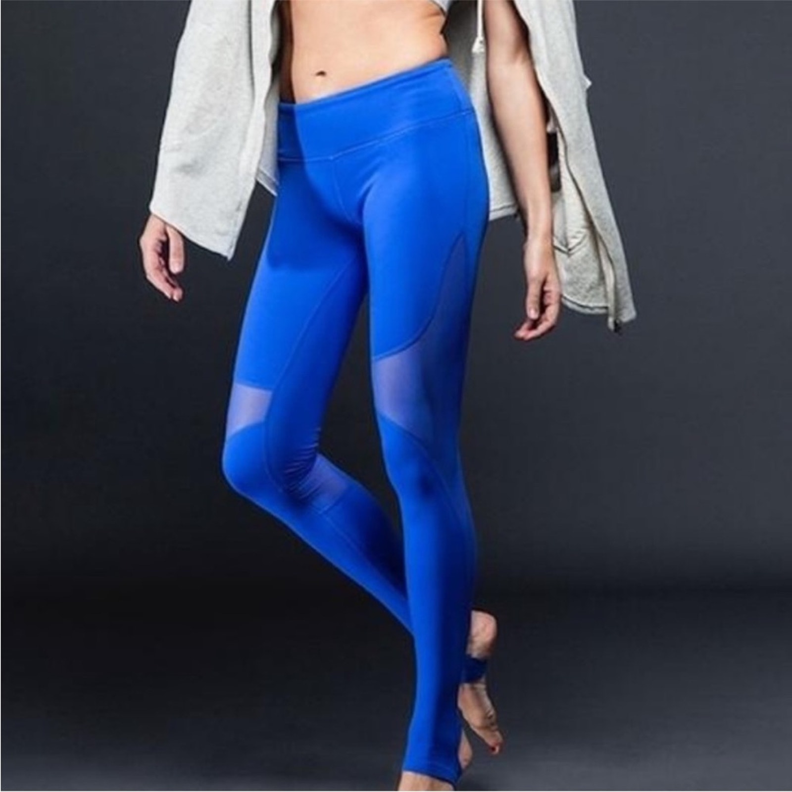 ALO Yoga Mesh Coast Leggings Blue Surf Women’s Size S