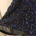 Silhouettes Navy Blue Beaded Cap Sleeve Aline Swing Dress Size XL