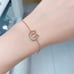 Swarovski two-tone horseshoe magnetic buckle bracelet