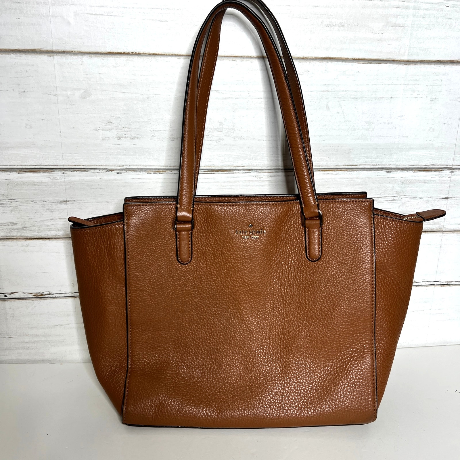 Kate Spade Brown Leather Top Handle Bag Purse