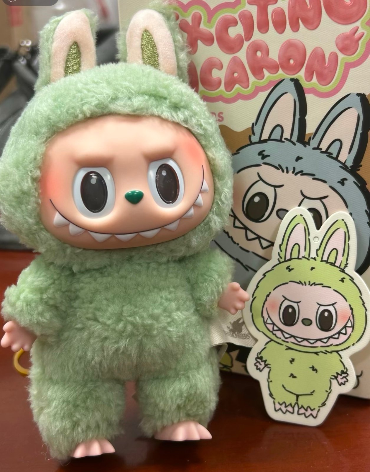 POP MART x The Monsters Labubu Exciting Macaron Series Vinyl Plush- Green Grape