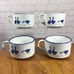 Vintage Goose Ceramic Soup Chowder Chili Mugs with Handles - Set of 4