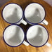Vintage Goose Ceramic Soup Chowder Chili Mugs with Handles - Set of 4
