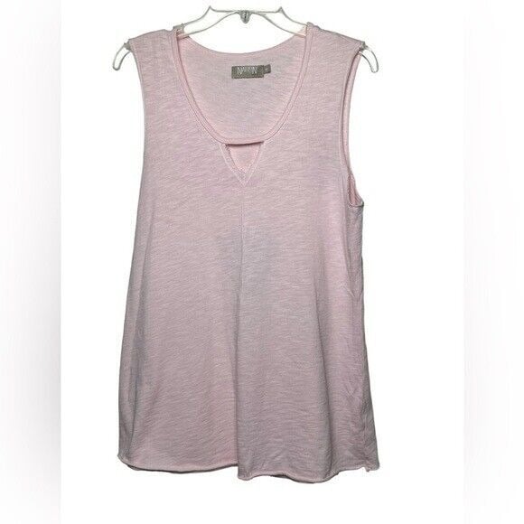 Nation LTD 100% Cotton Keyhole Tank Top Size Medium Pale Pink