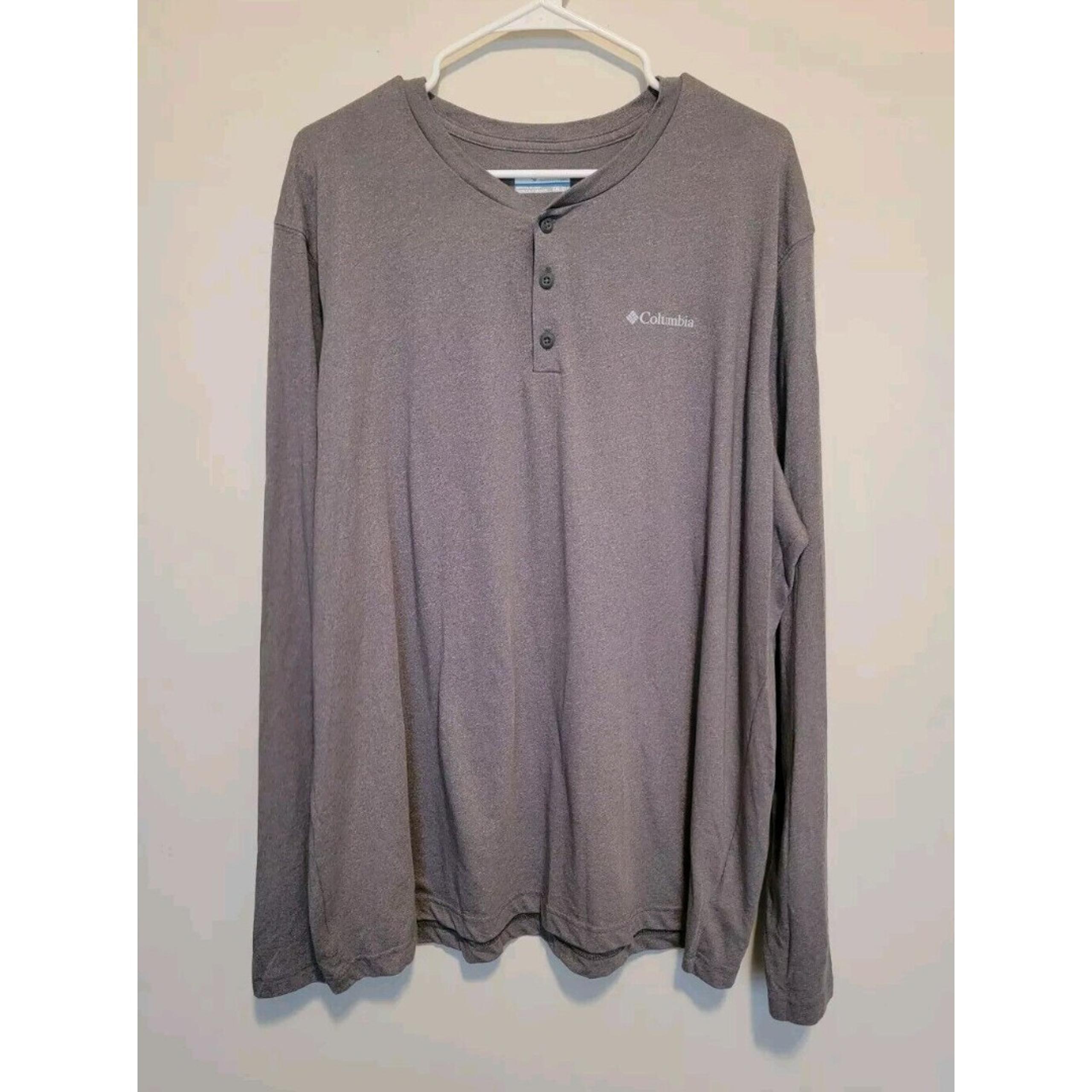 Mens Long Sleeve Henley Shirt Size XXL - Columbia