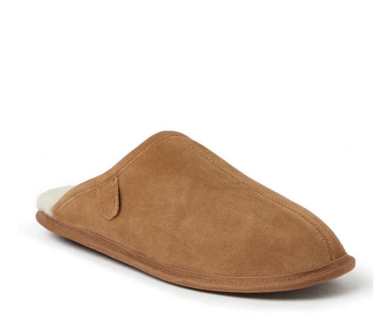 Fireside by Dearfoams Men’s Warwick Genuine Shearling Scuff Slipper, Size 11