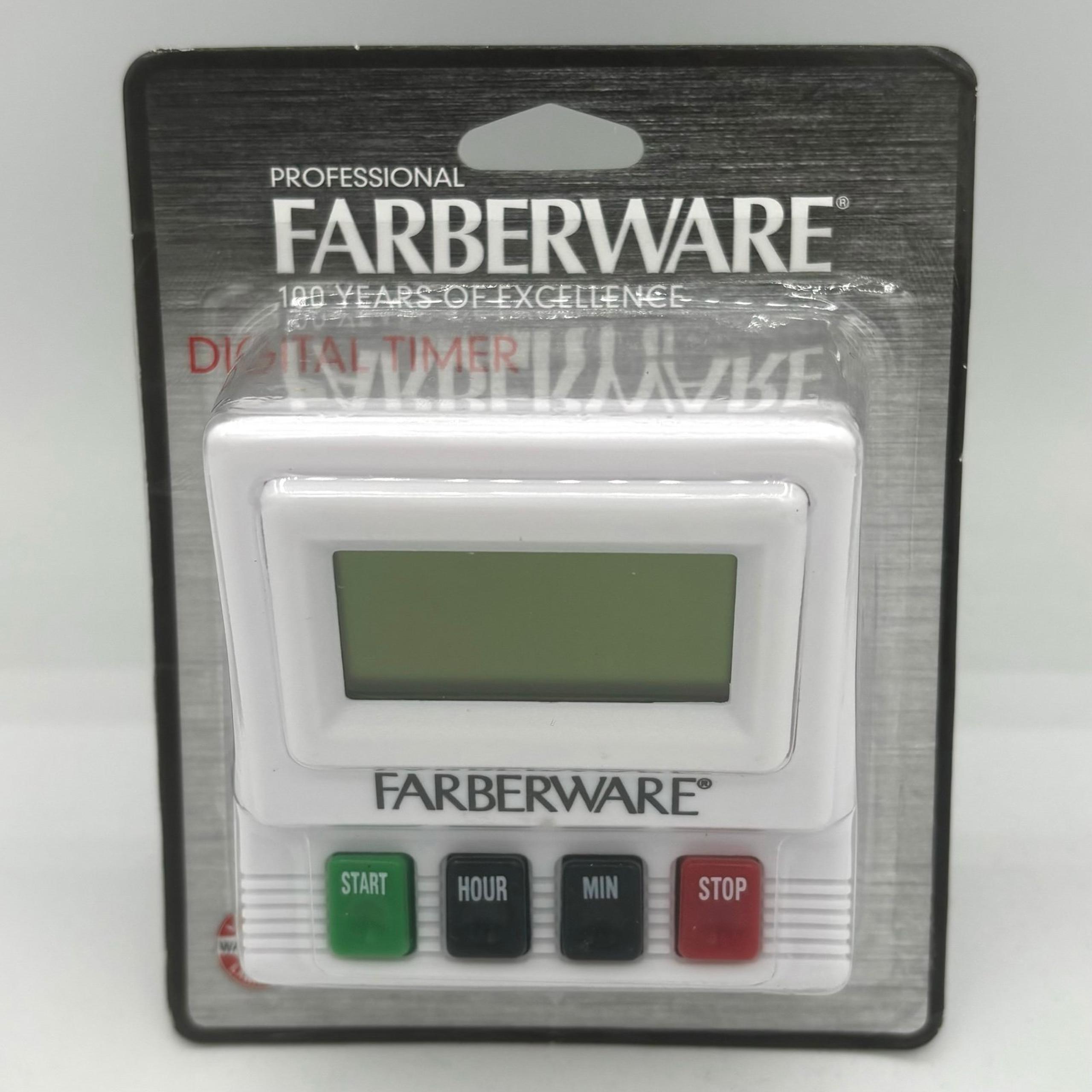 Farberware Digital Kitchen Timer Stop Watch Large Display - White - NEW SEALED