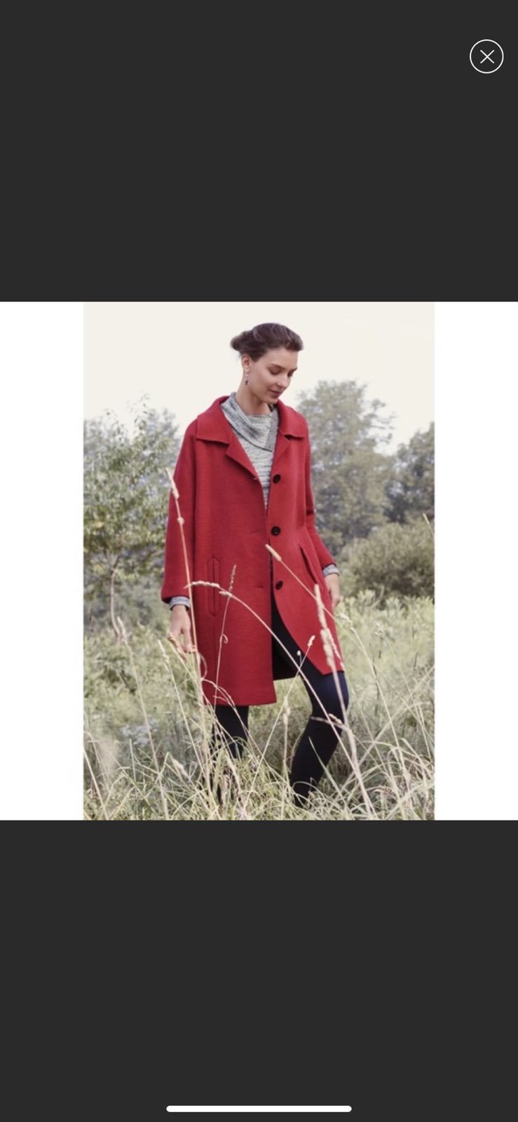NWT Anthropologie elevenses red coat