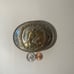 Vintage Metal Belt Buckle, Silver and Brass, Horse and Colt, Hand Engraved, Nice