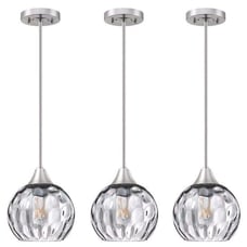 3 Pack 1 Light 6.3 Kitchen Island Hanging Pendant Ceiling Light Farmhouse Di...