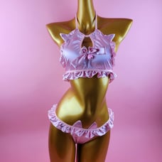 Pink cat lingerie set