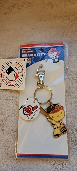Rare Collectible: Sanrio Hello Kitty × MLB Cleveland Indians Key Holder