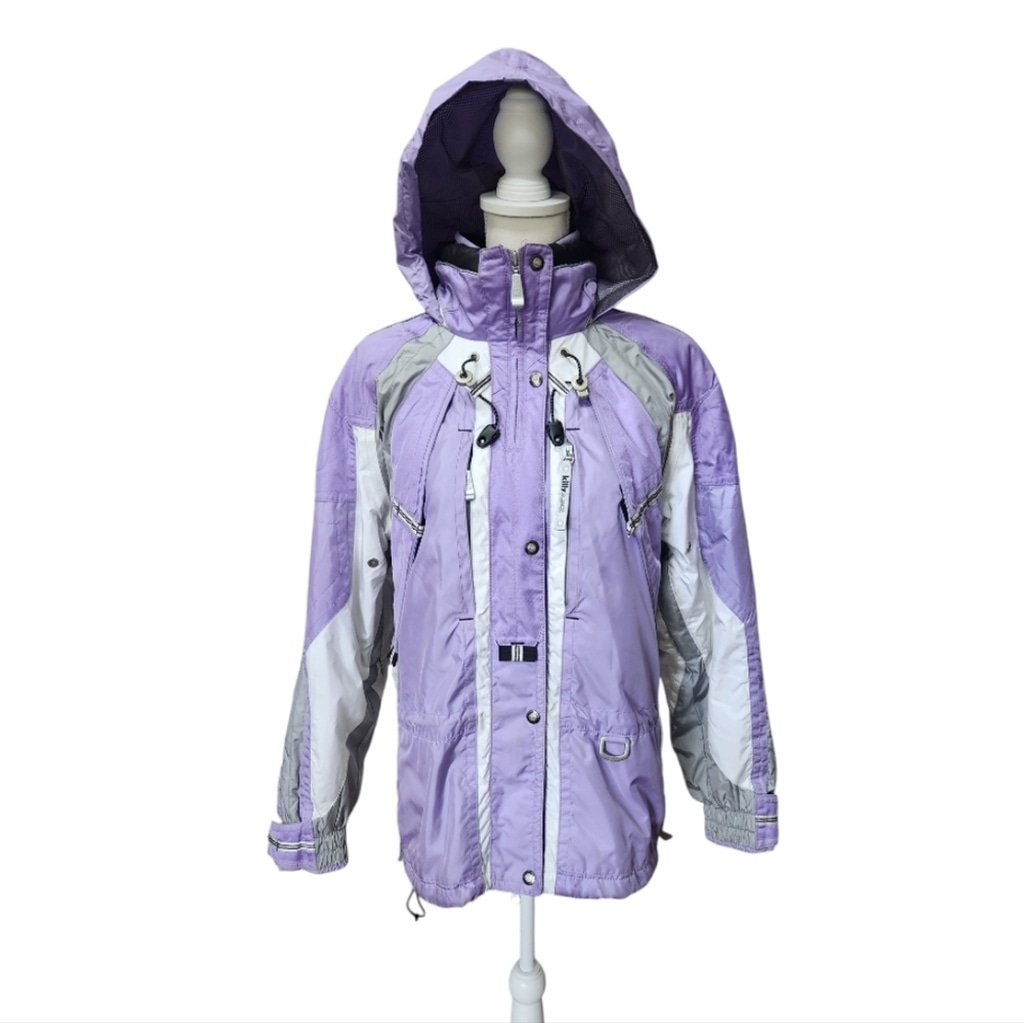 Vintage Y2K Killy EQUIPE AWT Purple Ski Snowboarding Coat Jacket Women's Size 6
