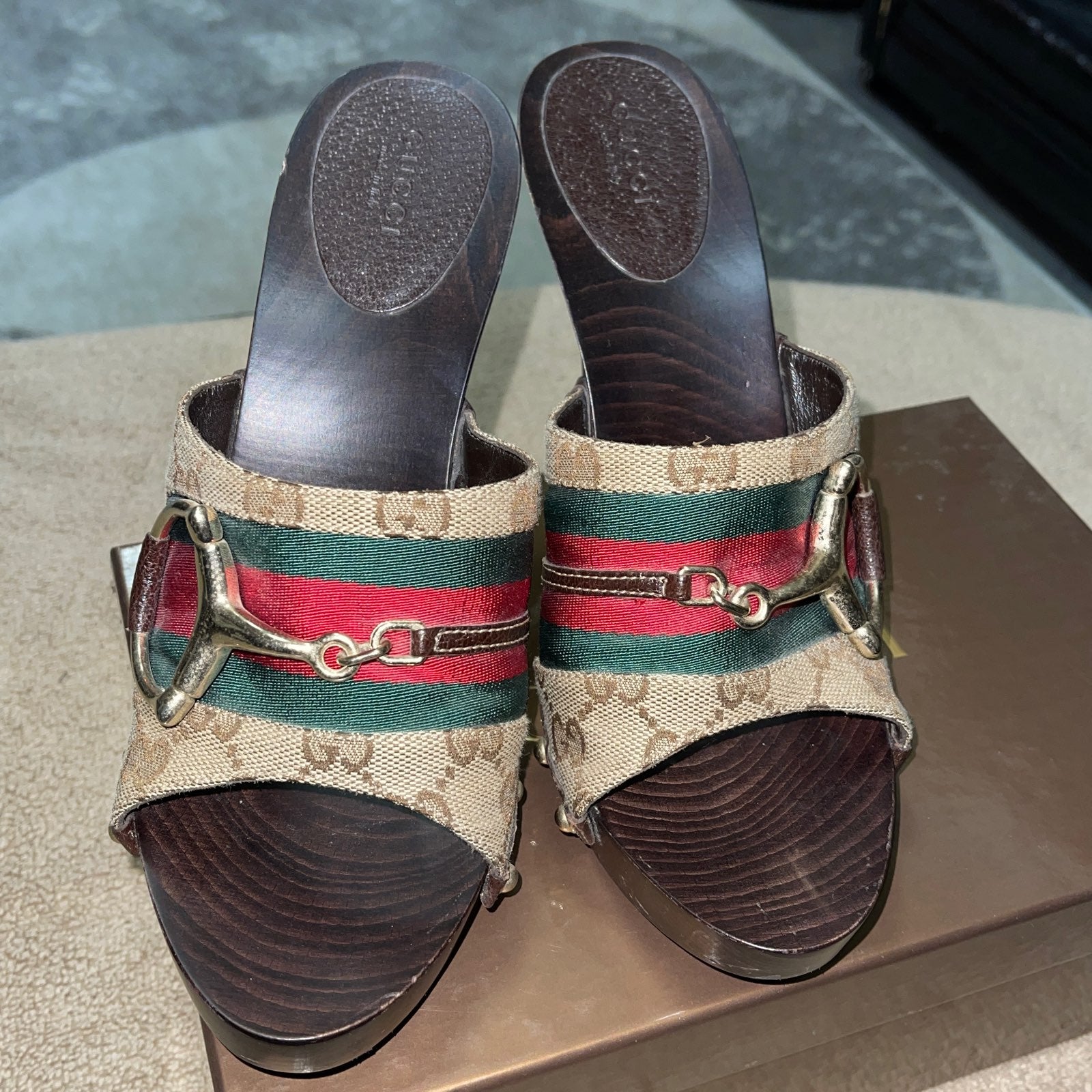 Gucci Wooden Heel Shoes | Mercari