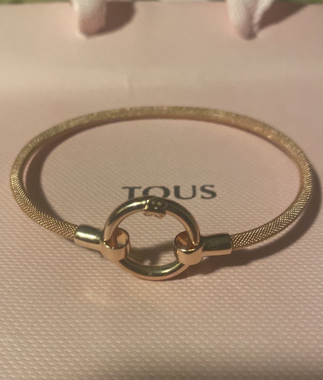 Tous Rose Gold Bracelet Vermeil Silver and rose IP Steel Hold Bracelet