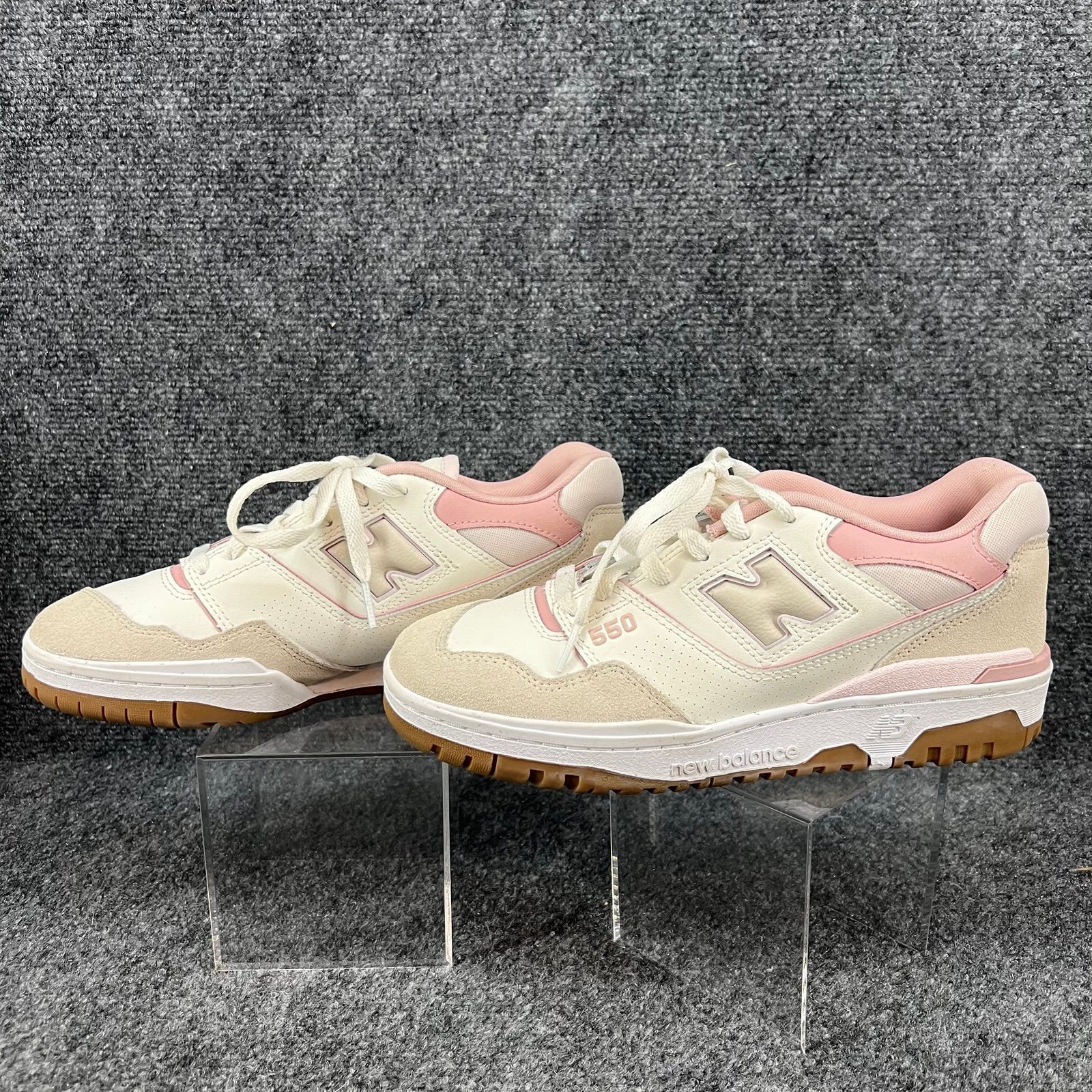 Women’s New Balance 550 Sea Salt/Pink/Granite BBW550HL Size 9