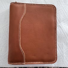 Franklin Covey Colt leather zipper rustic binder Compact