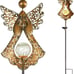 Angel Crackle Glass Globe Lights Outdoor Bronze