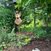 Angel Crackle Glass Globe Lights Outdoor Bronze