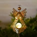 Angel Crackle Glass Globe Lights Outdoor Bronze