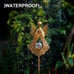 Angel Crackle Glass Globe Lights Outdoor Bronze