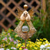 Angel Crackle Glass Globe Lights Outdoor Bronze