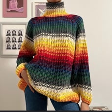 Moda International vintage 80s chunky knit sweater sz M/L