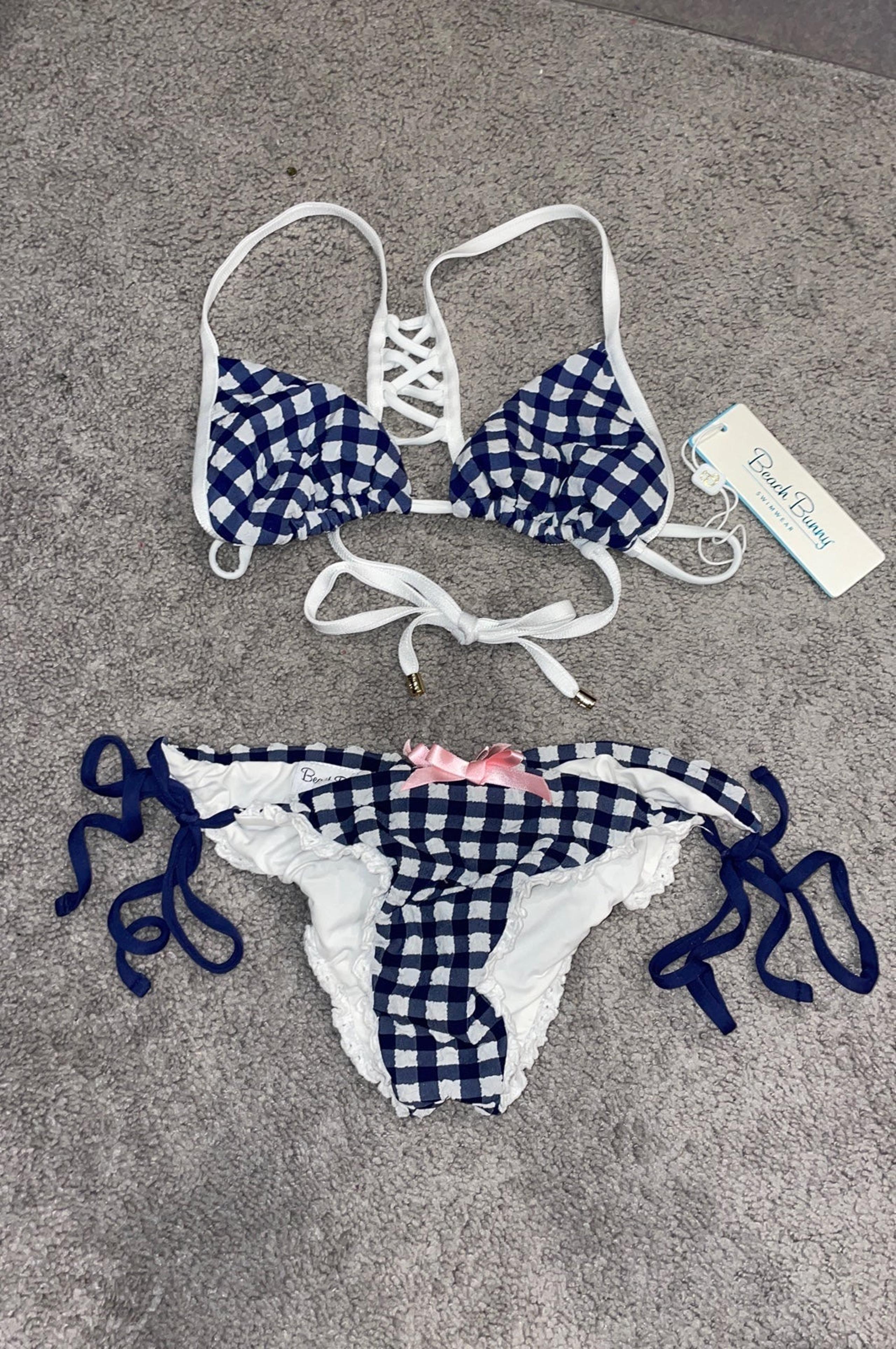 RARE HTF Beach Bunny Gingham Bikini Set