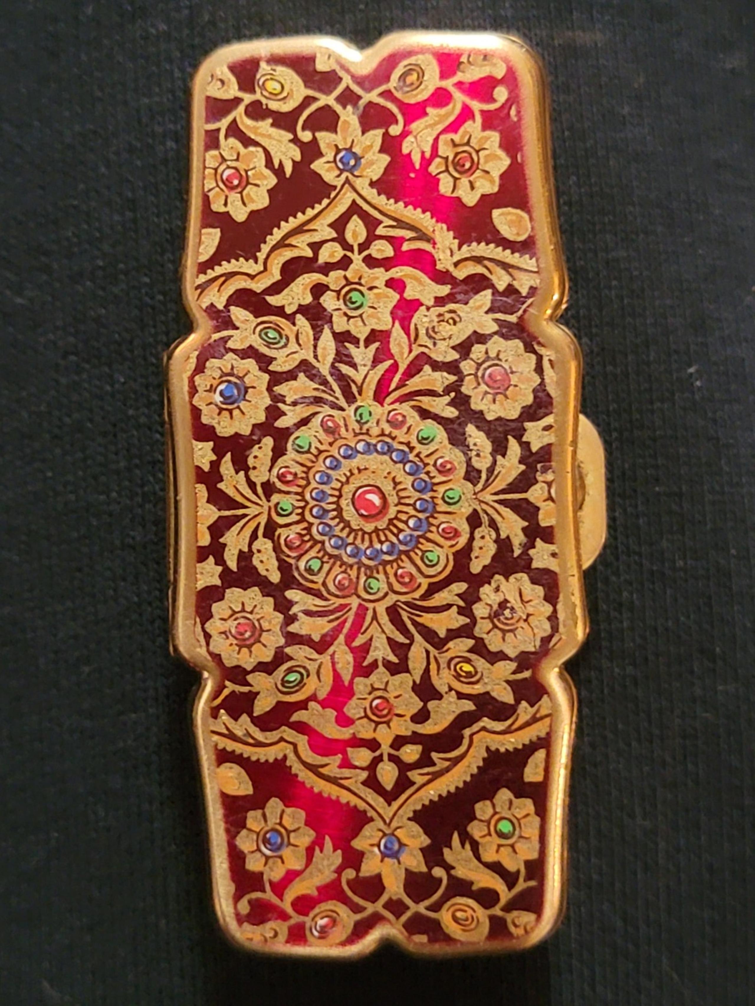 Stratton Vintage pill box 1980s triple compartment