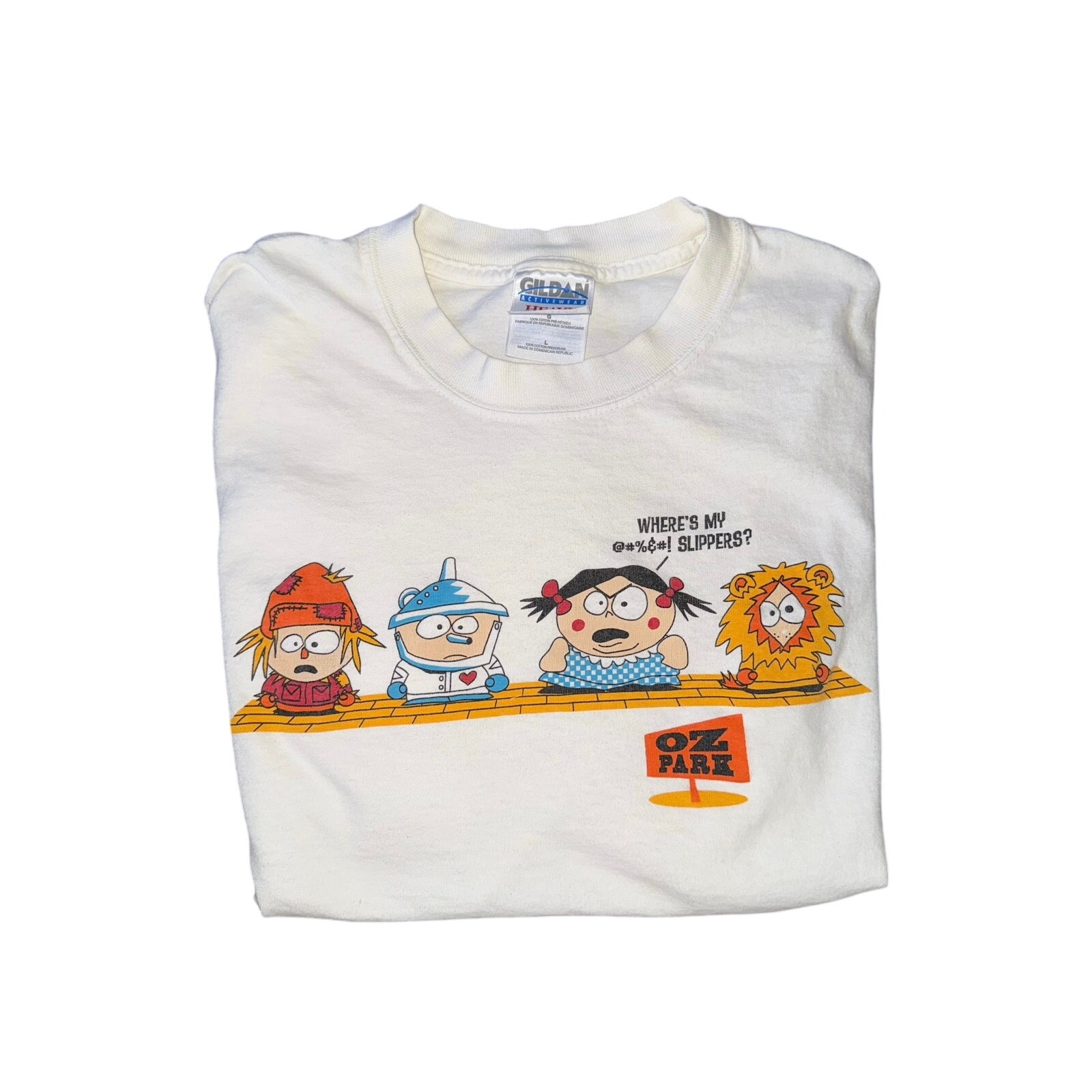 Vintage 90s South Park Wizard Of Oz OZ Park Retro Graphic T-Shirt Size Large