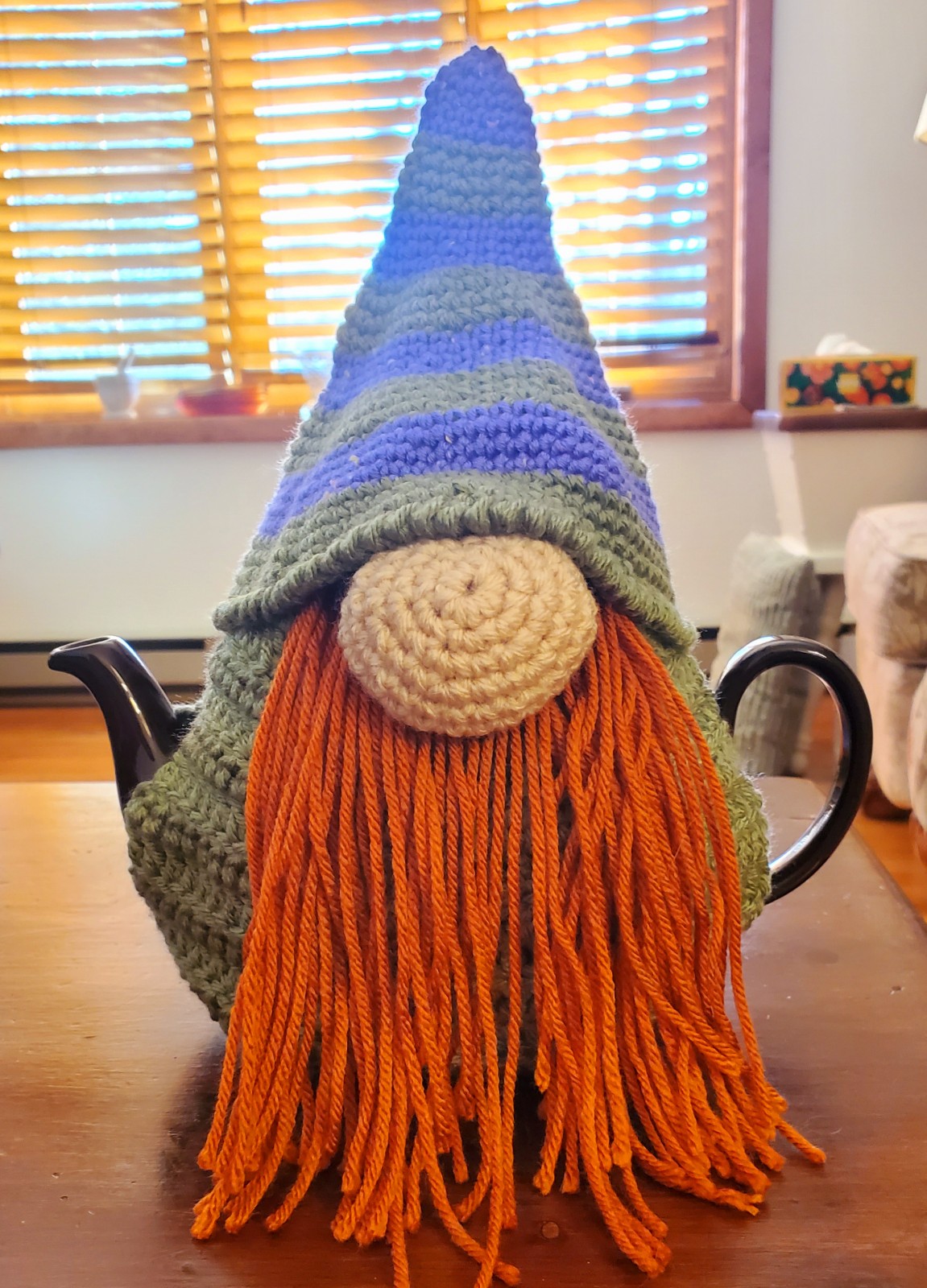 Gnome Teapot Cozy Crocheted