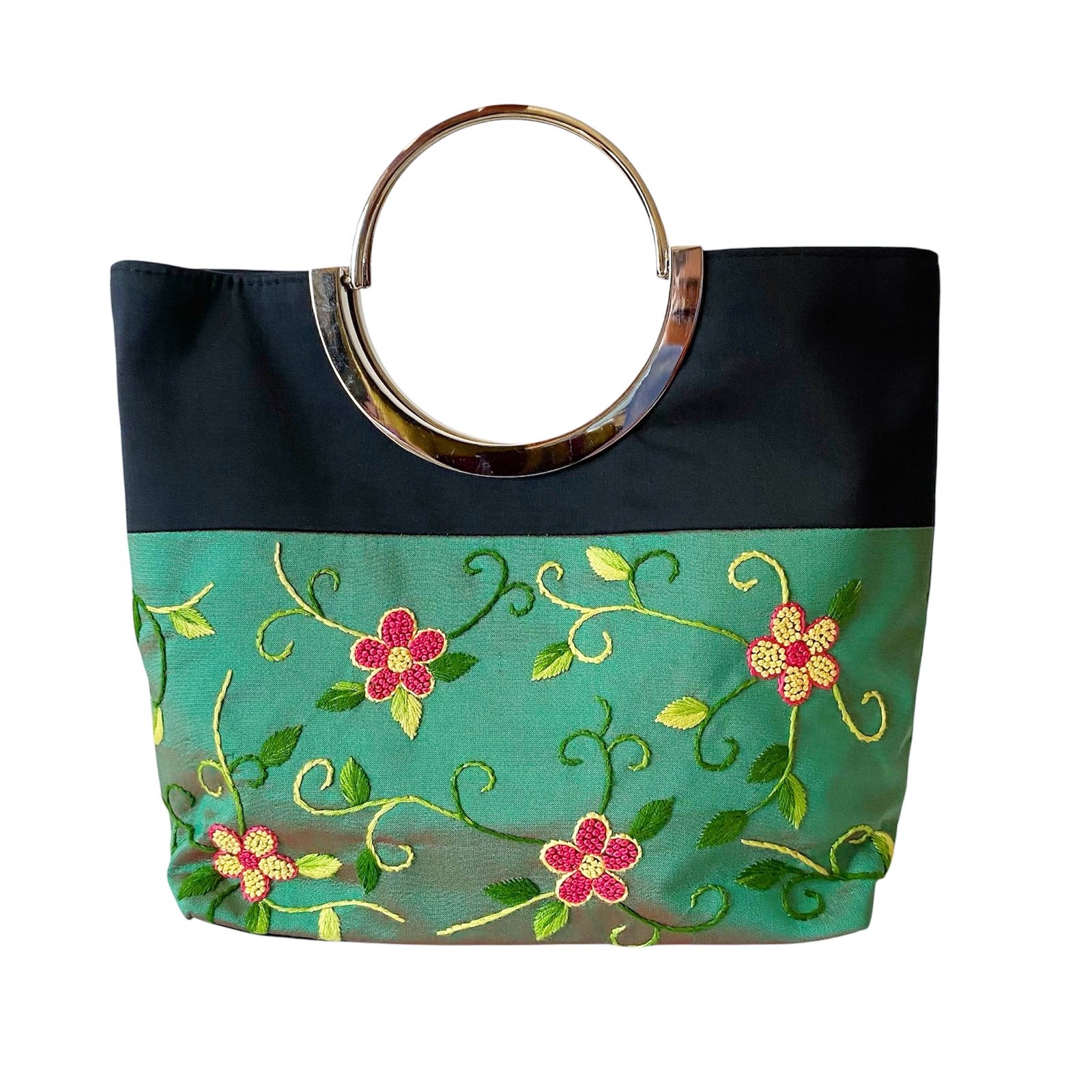 90’s Iridescent Embroidered Handbag