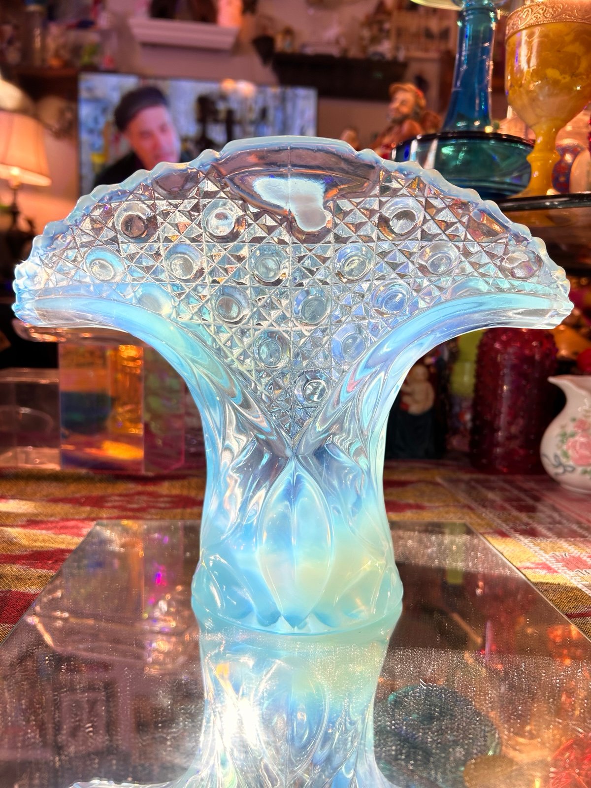 Large Vintage LE Smith Fan Vase