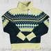 Loft Yellow Green Ski Lodge Cozy Long Sleeve Turtleneck Sweater Size Small