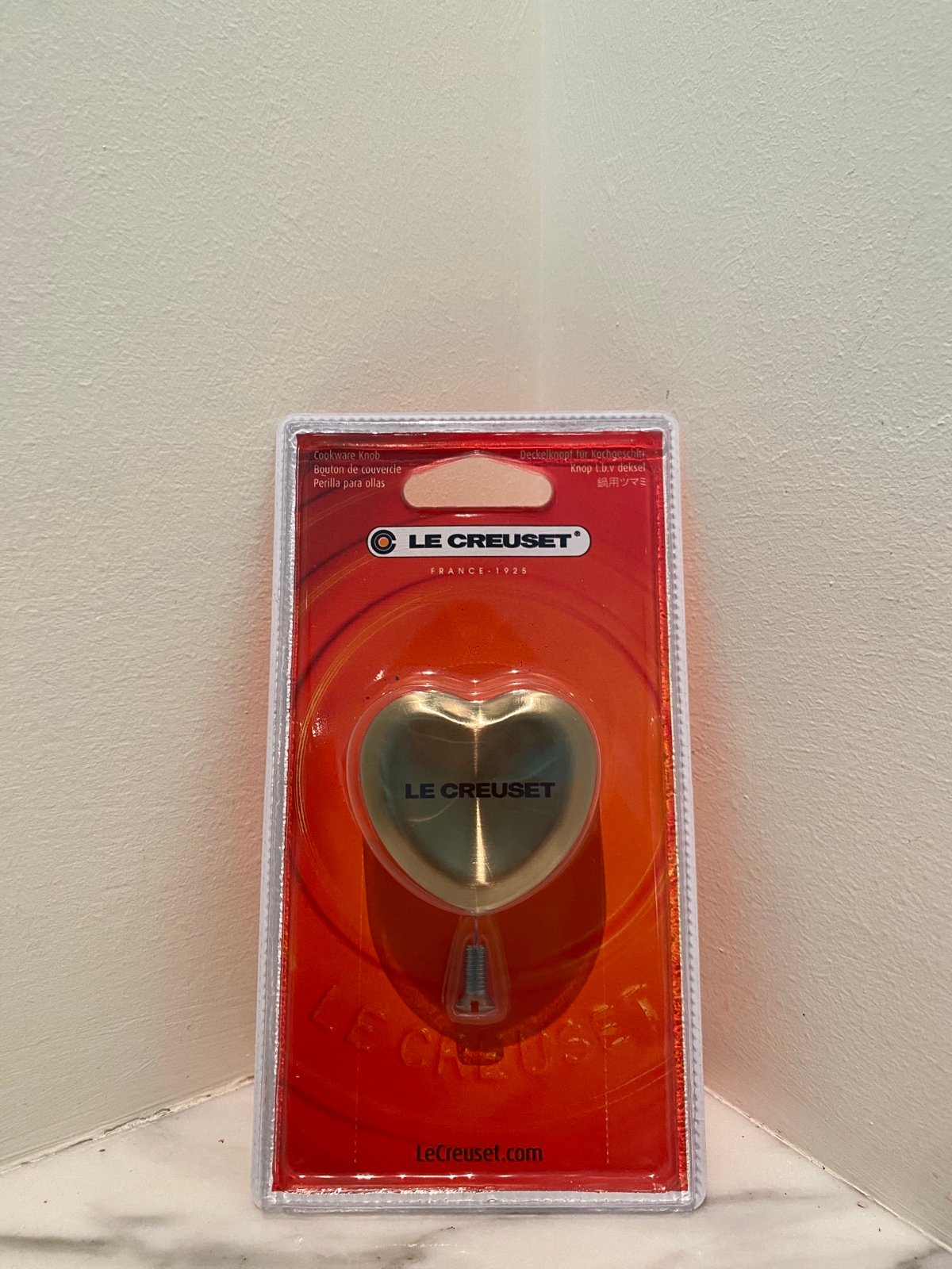 Le Creuset Heart Knob - Light Gold