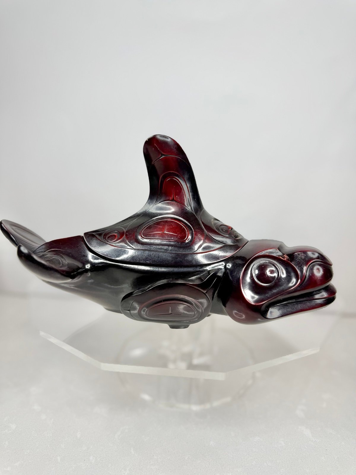 BOMA Spirit Box Bowl Tray Key Cozy Killer WHALE ORCA Canada Art Rosewood Color