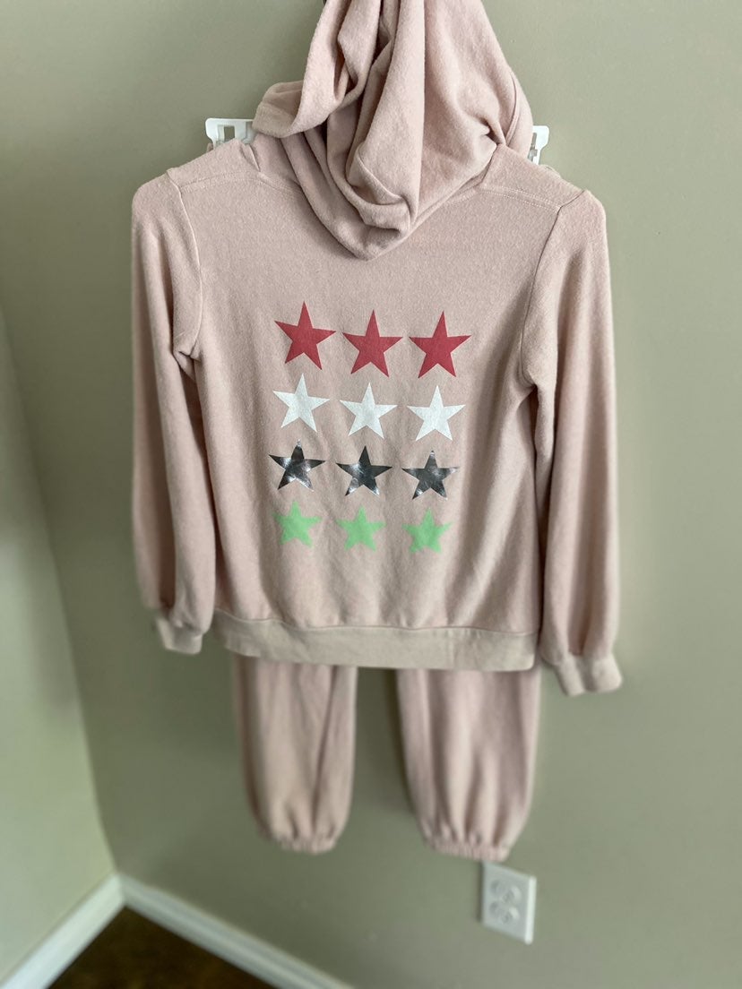 NWOT Wildfox Star Lounge SET Pant Hoodie