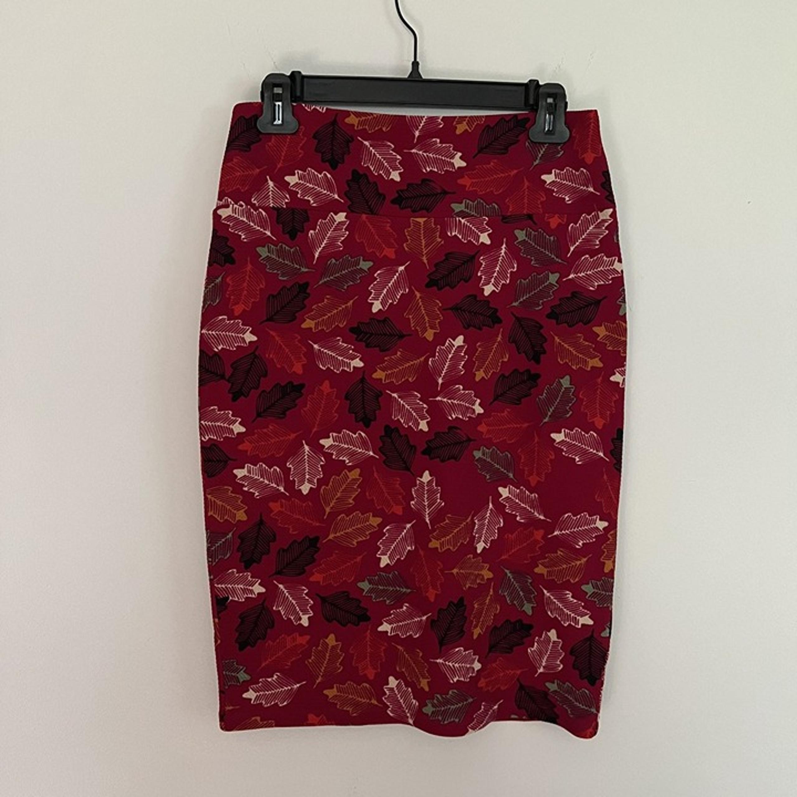 Lularoe Cassie Pencil Skirt Fall Leaves Women's Small