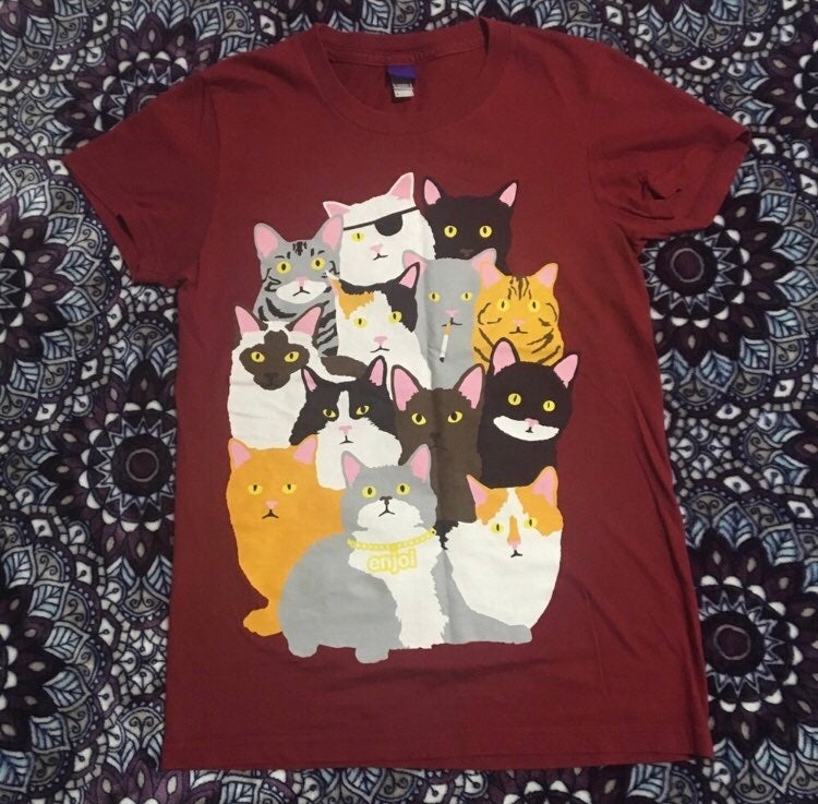 Enjoi cat collage clearance shirt