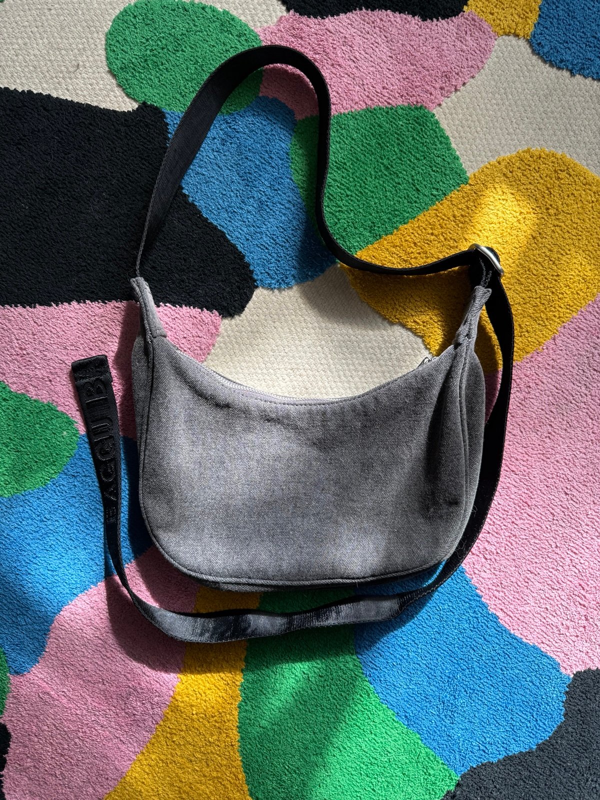 BAGGU Small Denim Crescent