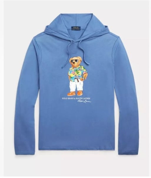 Polo Ralph Lauren Men’s Polo Bear Jersey Hooded T-Shirt. “Nimesblue” XXL