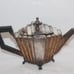 Antique Art Deco Footed Silverplate Teapot with Bakelite Handle ca. 1920-1940
