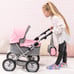 Bayer Design Baby Doll Trendy Pram in Grey/Pink, 67 x 41 x 68 centimeters, 13008