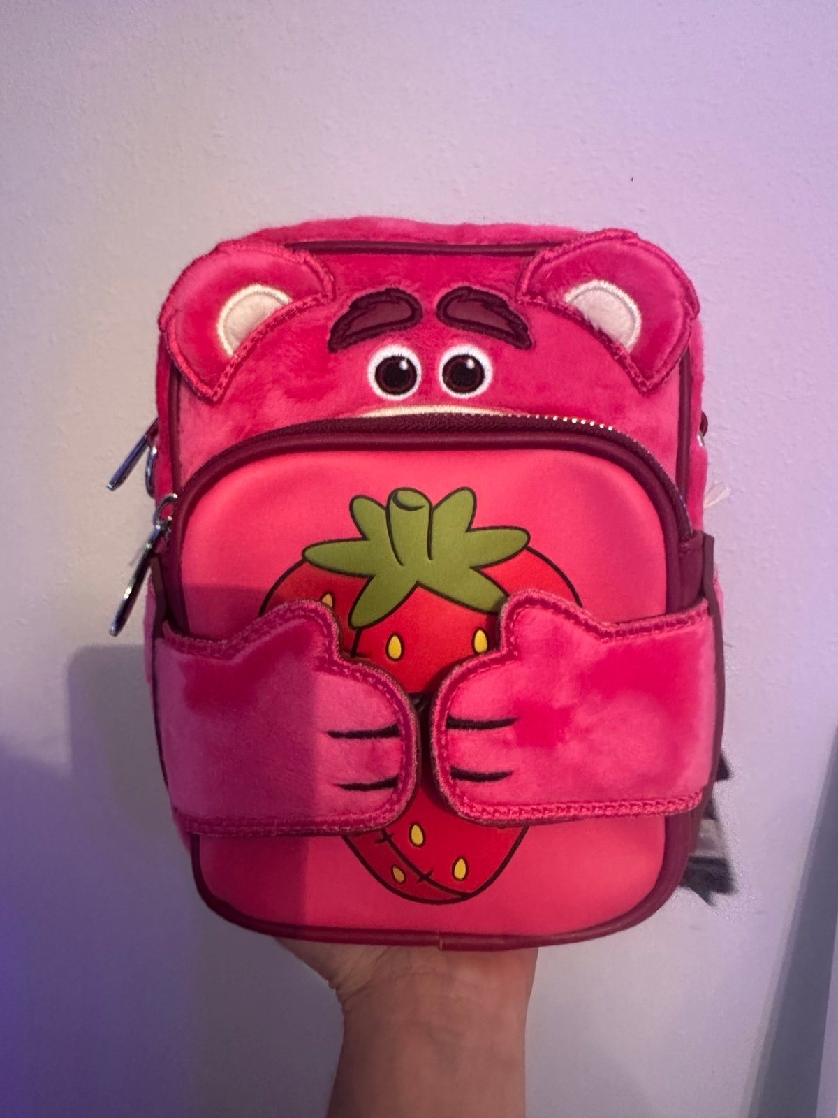 Loungefly Disney Pixar Toy Story Lotso Plush Crossbuddies Crossbody Bag scented