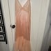SEXY VTG LANIQUE SATIN CHEMISE SHEER CHIFFON Peach 4x 30-32 Peignoir New Pink