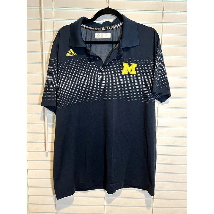 Adidas Michigan Wolverines Polo Shirt - Size L