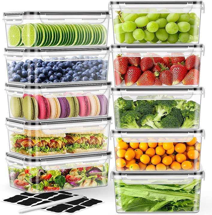 10 Pack [74.4 Oz-58.8 Oz] Food Storage Containers with Lids Box1